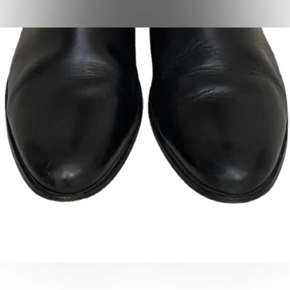 Country Road Black Leather Chelsea Ankle Boots